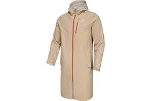NORDIC OUTLAND Rain Jacket Men,Waterproof Breathable Long Raincoat with Hood Mesh Lining,Windbreaker for outdoor activities