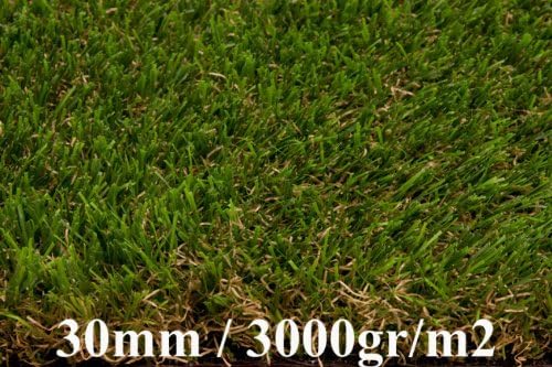 Artificial Grass 4m Wide Quality Fake Lawn / Astro Turf - 30mm / 3000gr/m2 - £17 m2 (UK Only) (4m x 3m)