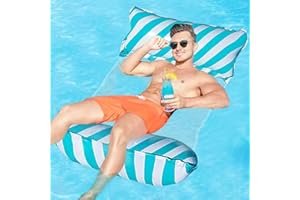 Seasboes Hamaca hinchable para el agua, 4 en 1, hamaca de agua, sillón de salón, hamaca de agua, colchón de aire, hamaca hinchable para adultos y niños