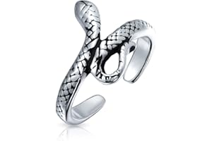 BLING JEWELRY Garden Insect Nature Filigree Butterfly,Snake, Lizard, Lucky Red Ladybug Midi Band Toe Ring For Women Teens Oxidized .925 Silver Sterling Adjustable