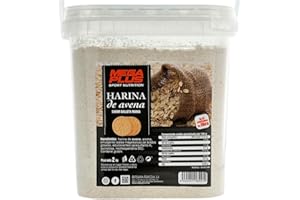 Harina de Avena - Mega Plus 2kg: Energia Sostenida y Nutricion Completa para Deportistas con Carbohidratos, Proteínas y Vitaminas Esenciales, Sin Azucar Añadido, 6 Sabores (Galleta Maria)