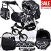 New Baby Pram SWIVEL WHEELS Travel System Buggy (Car Seat,Carrycot,Mattress,Diaper Bag,Parent Tray,Rain Cover,Mosquito Net) (7)