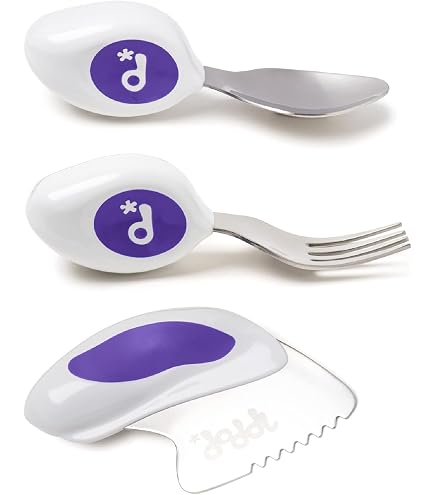 Ensemble Cuillère Fourchette Doddl Pour Bébé Avec Étui Voyage - Ustensiles Sevrage Dès 6 Mois