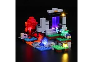 cooldac LED Licht-Kit für Lego 21172 Minecraft Das zerstörte Portal Minecraft Spielzeug Set, Led Beleuchtungs Set Kompatibel mit Lego 21172 (nur Lichter, Keine Lego-Modelle)