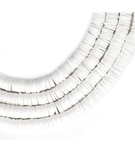 SUNNYCLUE 1000+ Rosa Polymer-Heishi-Perlen 6 Mm – Flach, Rund, Für DIY Schmuck, Armbänder & Ketten