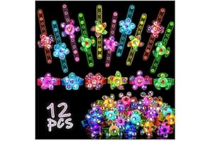 Mstnoixgc Braccialetti Luminosi per Bambini,Spinner Luminosi Braccialetti per Bambini,Giocattoli Braccialetti LED Fosforescenti,per Festa Regali,Compleanno,San,Halloween,Natale per Bambini