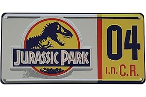 FANATTIK JURASSIC PARK - Réplique plaque minéralogique '9.1x2.5x12.5cm'