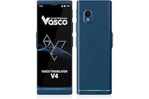 Traducteur vocal instantané Vasco V4 | 108 langues | Internet gratuit à vie pour les traductions dans près de 200 pays | Le traducteur le plus récent du marché | Cobalt Blue