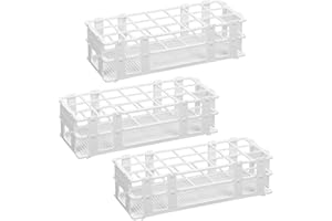 DONDEEN Röhrchenständer,Reagenzglas Rack,3 Stück Kunststoff Labor-Reagenzglasgestell für Röhrchen,abnehmbare Zentrifugenröhrchenständer für Labor,Gewerbe,Wissenschaft,Industrie (30 mm 21 Löcher)