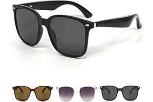 XMENHA Lunettes Bluetooth Intelligentes AI Smart Glasses écouteurs Ouverts Oreillettes avec Traduction Audio IA en 100+ Langues Lunettes Soleil de Traducteur sans Fil Lunettes connectées