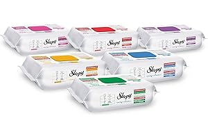 Sleepy Easy Clean Mix Set bestehend aus 1x Lilie, 1x Orchidee, 1x Kirsche, 1x Blau, 1x Grün, 1x Gelb 6x 100 Stück Reinigungstücher für Haushalt Feuchttücher 6er Set