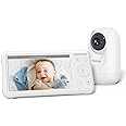 Momcozy Video Baby Monitor, 1080P 5" HD Baby Monitor with Camera & Wall Mount, Infrared Night Vision, 5000mAh Battery, 2-Way Audio, Temperature Sensor, Lullabies, 960ft Range, Ideal for New Moms, BM01