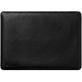 LOS CAJA Minimalist 16 Inch Laptop Case, Vegan Leather, Water Repellent, Computer Notebook Laptop Case (Black, 16 Inch)