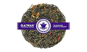 N&deg; 1277: T&egrave; verde in foglie"Arancia Fresca" - 100 g - GAIWAN GERMANY - t&egrave; in foglie, t&egrave; verde dalla Cina, t&egrave; cinese, ananas, arancio, cartamo