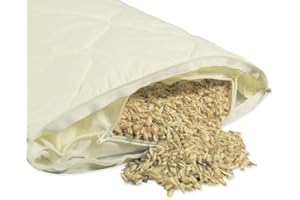 Fränkische Schlafmanufaktur Dinkelspelzkissen 40x80, mit Baumwollbezug, Dinkelspreu, Dinkelspelz