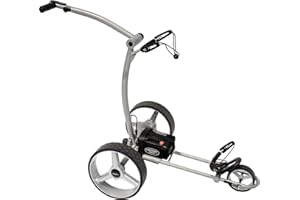 BeeGon Golf Chariot de Golf électrique GT-X400 Pro Gris Argenté avec Batterie Lithium 18 Ah