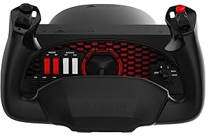 Honeycomb Aeronautical Alpha Flight Controls Yoke & Switch Panel in aviation quality for flight simulators , Universal control system for simmers, student pilots and pilots , Flight simulator for PC