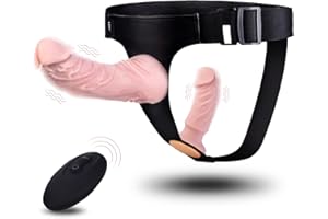 Utimi Strapon Umschnalldildo Vibratoren Umschnallpenis - Strap on Umschnall mit 2 Silikon Dildos Verstellbarer Harness Extrem