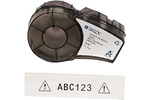 Brady M21-750-595-WT Tape For Lab Pal, Vinyl, 19.1 mm, White