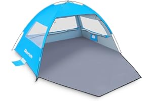 Gorich Tienda de Playa para 3 a 4 Personas, Tienda de Sol con Protección UV UPF50+, Ligera y Fácil de Montar, Tienda de Camping para la Familia, Playa, Pesca al Aire Libre