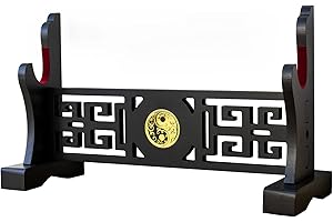 FOXSMZZ Schwerthalter Japanischer Samt gepolsterter Katana Stand Samurai Display Rack Support Alle Tanto Schwerter (Tai Chi-1)
