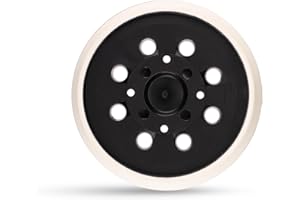 STEBRUAM 5 Inch 8 Hole Replacement Sander Backing Pad with Hook & Loop for Bosch Models PEX 300/400 AE Random Orbit Sander Sanding Pad (1)