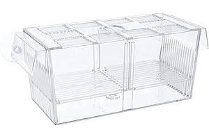 Uniclife Aquarium Fish Breeding Box Acrylic Hatchery Incubator Tank with Suction Cups Large Isolation Box for Baby Fish Shrimp Betta Guppy and Platy