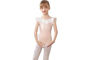 AOQUNFS Ragazze Ginnastica Leotards Manica Corta Body Danza Classica Bambina Ginnastica Artistica per Bambina, R01