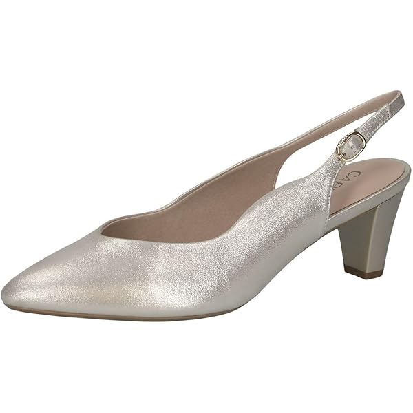 Caprice leren sneakers goud metallic