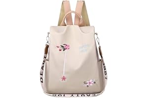 FANDARE Bolsos Mochila Mujer Bolsa de Hombro Bandolera Antirrobo Bolso Mochilas Tipo Casual Niña Bolsas Escolares Señoras Daypacks para Outdoor Viaje Commute Trabaja Impermeable Poliéster