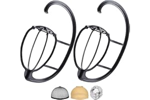 WXYYKX Plastik Perückenständer Set, 2x Perücke Halter Perückenständer für Langhaar Hutständer zur Aufbewahrung & Trocknen mit zusätzlichen Haarnetzen