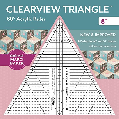Clearview Triangle™ 60° Acrylic Ruler 8"