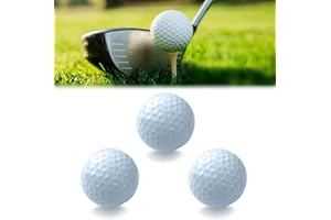 TOKANEIT 3 Pieces Balles Golf Dentraînement Plastique Blanc, Balles Golf Mousse, pour la Pratique de la Fosse de Golfs, la Maison, le Bureau, la Cour, D'occasion pour Tous Les Golfeurs, Haute Élasticité