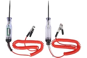 Wanjorlay Test Light 2PCS, 6V-24V DC Car Circuit Tester Light and Digital LCD Car Electric Tester Auto Voltage Continuity Test