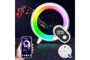 EBKCQ Lichtwecker mit APP Steuerung, Aufwachlicht mit Sonnenaufgang Wecker, 10 Alarmen & 15 Naturgeräusche Smart Tageslichtwecker Lampe, Dimmbar LED Sonnenlicht Wecker mit Bluetooth-Lautsprecher