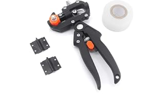 Cretee Cizalla de injerto 2 en 1 para la Herramienta de injerto y poda de árboles de jardín con 3 Cuchillas reemplazables y Rollos de Cintas de injerto