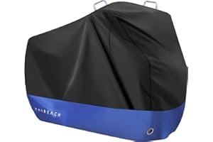 FAIREACH Funda Bicicleta Exterior Impermeable, Cubierta Bicicleta con Tejido 210D Premium, contra Lluvia Sol Polvo para Bicicletas de Montaña y Carretera, Funda Bicicleta Plegable con Bolsa de Almacenamiento