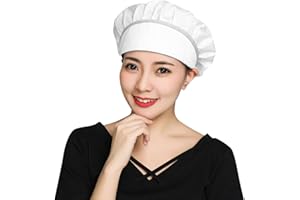 IBLUELOVER Kochmütze Baumwolle Kochhaube Herren Damen Kochhut Einstellbar Arbeitskappe Atmungsaktiv Gastromütze Backen Kochen Hut Arbeit Staubhut Chef Cook Grill Cap Staubdicht Küchenmütze für Restaurant BBQ