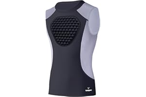 Youper Gepolstertes Brustprotektor-Shirt für Erwachsene, Herzschutz, Brustschutz für Baseball, Fußball, Lacrosse & Torhüter