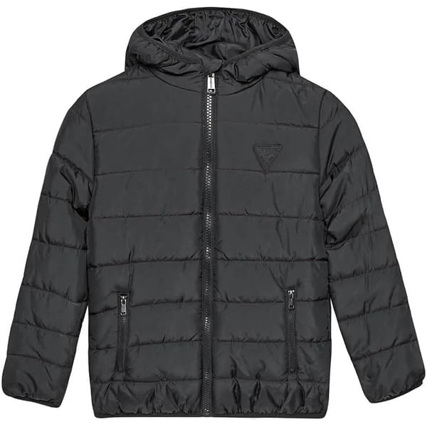 Giubbino Imbottito Guess Con Cappuccio - Nero, Taglia 12A Bambino - Foto 1