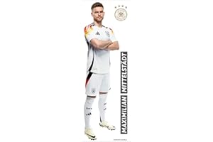 K&L Wall Art DFB Wandsticker Deutsche Nationalmannschaft Wandtattoo Fußballspieler Logo Fußball Trikot - Offizielles Lizenzprodukt (Mittelstädt, 30x90 cm, DFB)