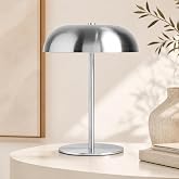Modern Mantar Tasarımlı Masa Lambası, Beyaz Dekoratif LED Masa&uuml;st&uuml; Aydınlatma, Şık Gece Lambası, Komodin, &Ccedil;alışma Masası, Sal
