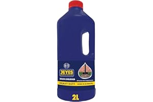 Jeyes Drain Unblocker (2L) - Outdoor Drain Unblocker Liquid Heavy Duty - Dissolves Grease, Hair and Food Waste - Powerful Formula Works in 30 Minutes - Easy to Use, No Dilution - Cleans and Deodorises