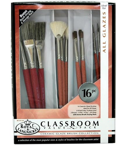 Set di 10 pennelli in ceramica per smaltatura in ceramica con setole di capra, pennelli per acquerello, pennelli sottoscritto, per ceramica, lana, arte, pittura, olio, ceramica, acrilico