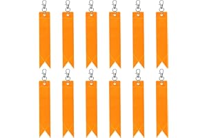 PATIKIL Säkerhetsreflektor 15 x 2,5 cm, 12-pack reflektor tagg hänge reflekterande säkerhet nyckelring utrustning för ryggsäck cykling löpning rullstolar
