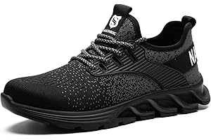 NASONBERG Sicherheitsschuhe Arbeitsschuhe Herren Damen Leicht Stahlkappenschuhe Atmungsaktiv mit Stahlkappe 37-48 EU