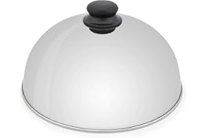 Barbecook Cloche plancha en INOX Professionnel, Accessoire plancha, pour Couvrir et Cuire la Viande et Le Poisson sur Le Barbecue, 30cm de diamètre