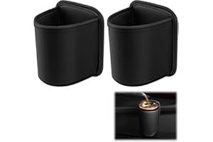 NewZC Universelle Porte Gobelet Voiture Rangement Bouteille d Eau- 2 Pièces Multifonctionnelle Vide Poche Arriere Siege Voiture Petite Poubelle Interieur- Organisateur Voiture Cuir pour Dossier Siege
