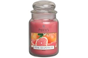 Price's Candles - Candela in Giara Grande Pink Grapefruit - Durata Fino a 150 ore di Combustione