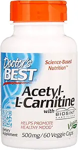 Doctor's Best, Acetyl-L-Carnitine with Biosint Carnitines, 500 mg, 60 Veggie Caps